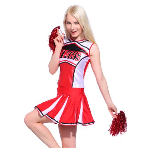 Glee Style High School Girl Cheerleader Cheerleading Costume Outfit W