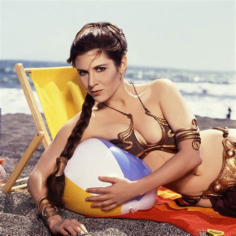 Photos Of Carrie Fisher In The Famous Slave Leia Bikini Promoting