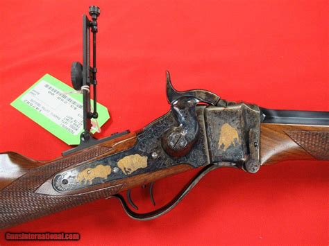 Pedersoli Sharps 1874 Extra Deluxe Rifle 45 70 Govt 32 W Tang Sight