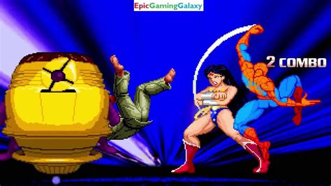 Spider Man And Wonder Woman Vs The Kingpin And Modok In A Mugen Match Battle Fight This