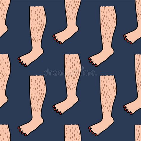Hairy Legs And Red Slippers Stock Illustration Illustration Of Knees Artwork 2848709