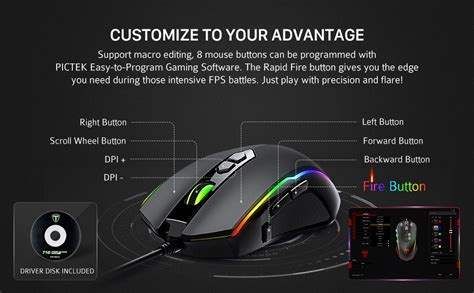 Pictek Gaming Mouse Software Download