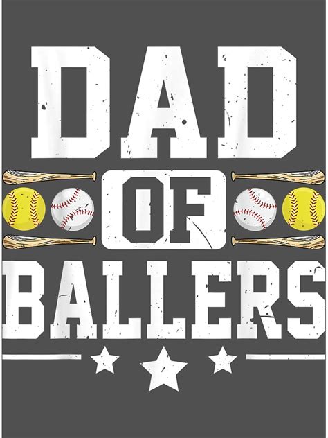 Dad Of Ballers Baseball Dad Softball Poster For Sale By Nabinybe Redbubble