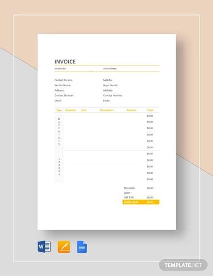 Free 6 Sample Painting Invoice Templates In Pdf Excel Ms Word