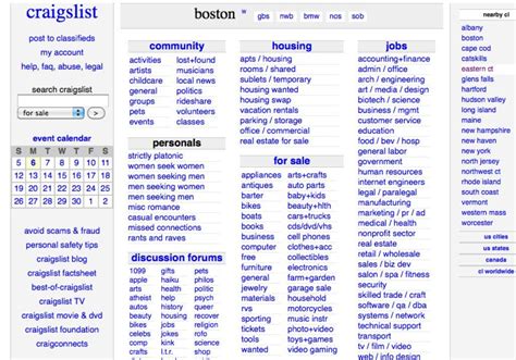 Craigslist Boston Free Somewhere In Craig Newmark Decided To Make Cl An Actual Website