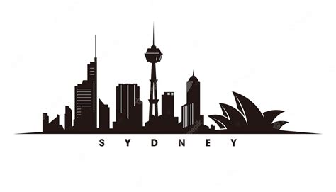 Premium Vector Sydney Skyline Illustration Silhouette Vector
