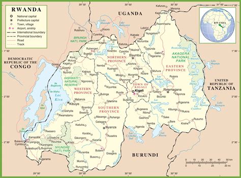 Le rwanda est un petit pays sans côte maritime dans la région des grands lacs en afrique orientale centrale. Carte du Rwanda - Rwanda emplacement de carte (Afrique de ...
