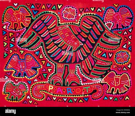Mola Textile Kuna Indian Artist Fotografías E Imágenes De Alta