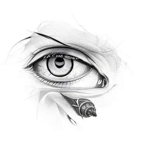 Sketch Evil Eye Tattoo Idea Blackink