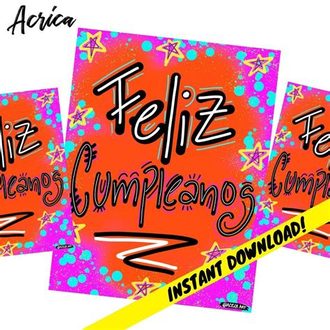 Feliz CumpleaÑos Card Card For Friend Tarjeta De Cumpleaños Spanish Card T Card Digital
