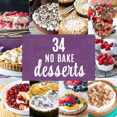 Easy No Bake Dessert Recipes | No bake desserts, Dessert recipes, Baked dessert recipes