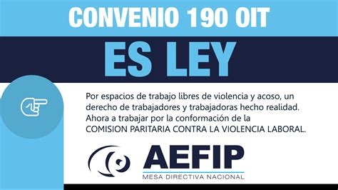 Aefip Mesa Directiva Nacional El Convenio Es Ley