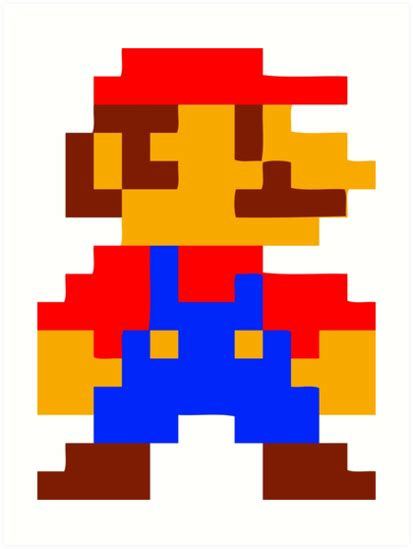Super Mario Bros Pixel Art Prints By Gustavinlavin Redbubble