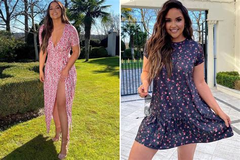 jacqueline jossa flashes her leg in thigh high split dress as she models new fashion collection