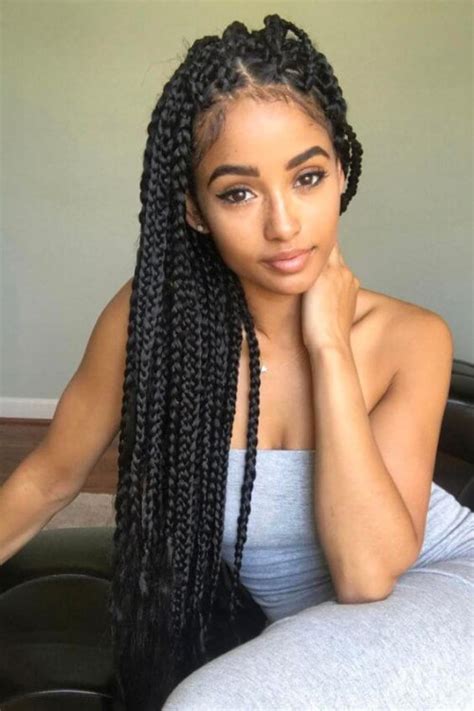 13 Waist Length Box Braids Hairstyles Can Try New Natural Hairstyles