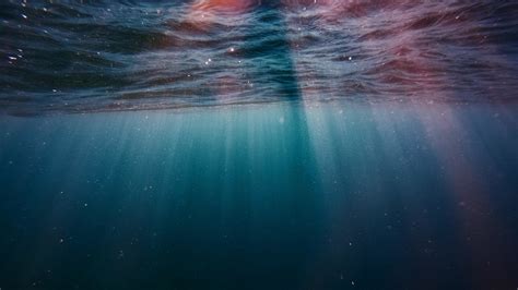 Download 1920x1080 Wallpaper Underwater Sunrays Blue Water Sea Full