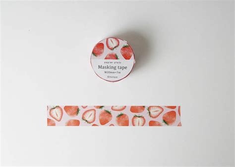 papier platz moriyue washi tape strawberries desk gems