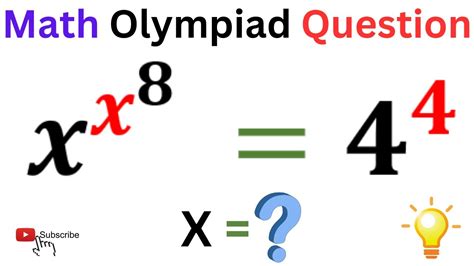 if x x 8 4 4 then find the value of x math olympiad preparation youtube