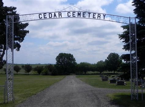 Cedar Cemetery Calhoun County Iowa An Iagenweb Project