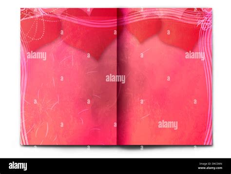 blank empty magazine spread isolated on white background old paper with grunge texture and