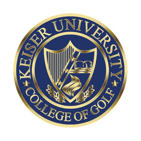 KEISER UNIVERSITY COLLEGE OF GOLF SEAL BLUE AND GOLD - Taddeo, Diaz