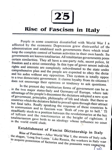 Fascism In Italy 2 Its Lecture Notes 2~ Rise Of Fascism In Italy