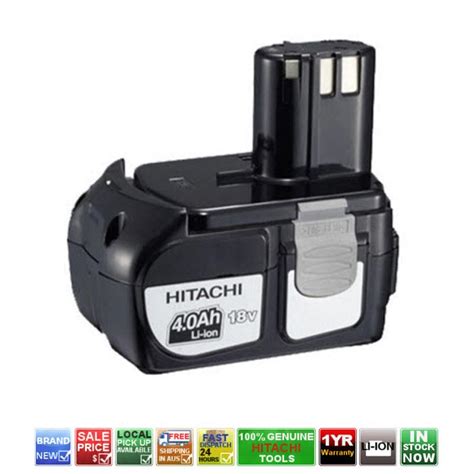 Hitachi Bcl1840 18v 40ah Li Ion Battery For Push In Style Tool