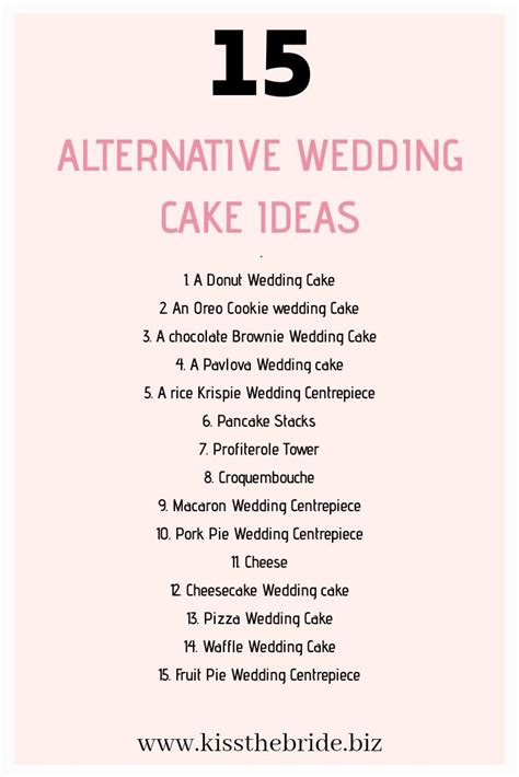 15 Alternative Wedding Cake Ideas ~ Kiss The Bride Magazine Wedding Cake Alternatives