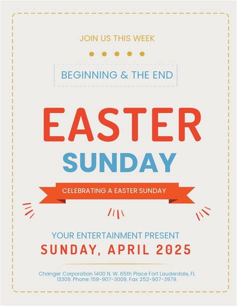 Easter Sunday Church Template In Illustrator Word Apple Pages Psd