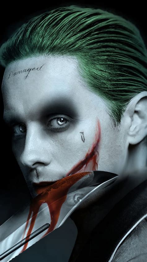 Jared Leto Joker Villain Dc Comics Fan Artwork 720x1280 Wallpaper
