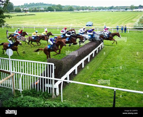 Point To Point National Hunt Race Stratford Upon Avon Racecourse Stock