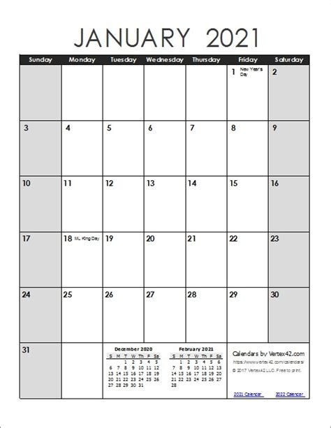 Edit and print your own calendars for 2021 using our collection of 2021 calendar templates for excel. Free 12 Month Calendar 2021 Full | Free Printable Calendar ...