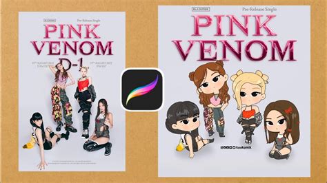 How To Draw Cute “ Pink Venom “ Blackpink Tutorial Fan Art Youtube