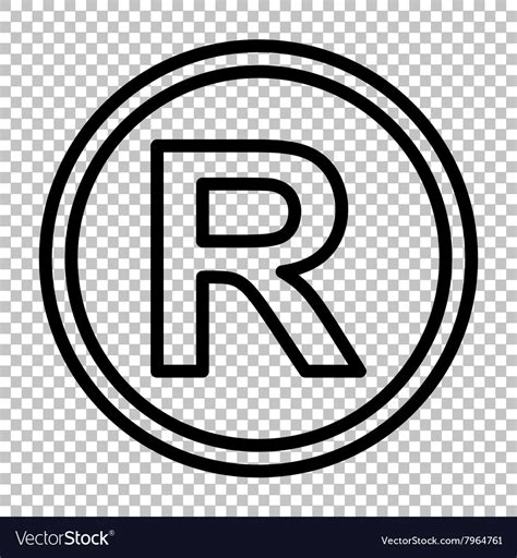 Registered Trademark Sign Royalty Free Vector Image