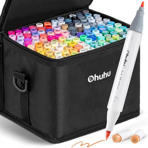 Buy Ohuhu Alcohol Markers Brush Tip Double Tipped Art Marker Set For