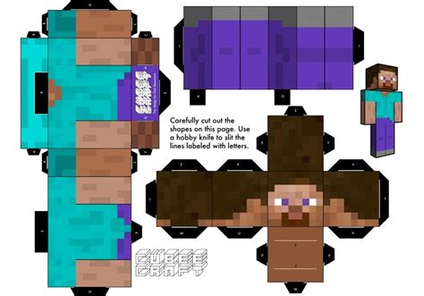 11 Powerful Paper Craft Minecraft Steve Build Your Own Design