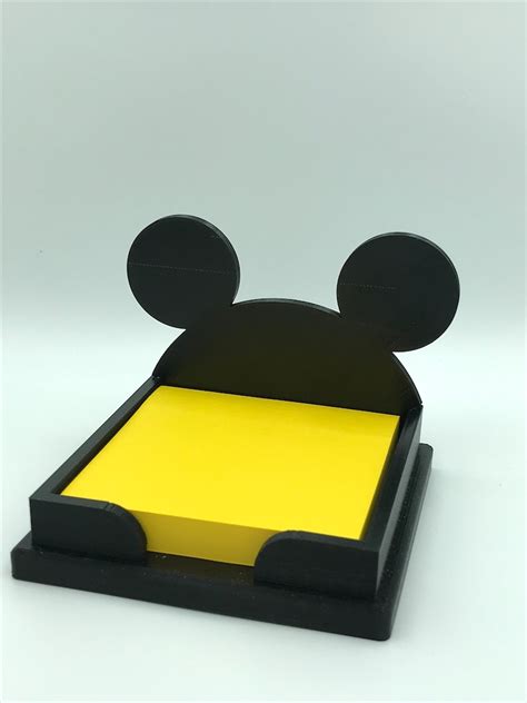 Mickey Mouse 3d Printed Disney Sticky Note Holder For Desk Etsy
