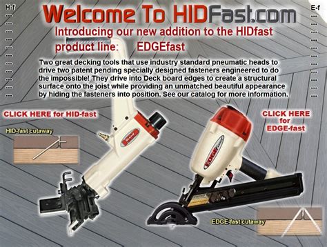 Hidden Deck Fasteners - HIDfast Decking System