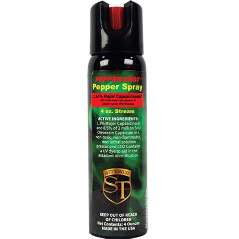 Pepper Shot 12 Mc 4 Oz Pepper Spray Stream