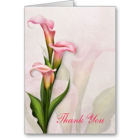 Calla Lily Pink Thank You Card Zazzle Com In Thank You Cards