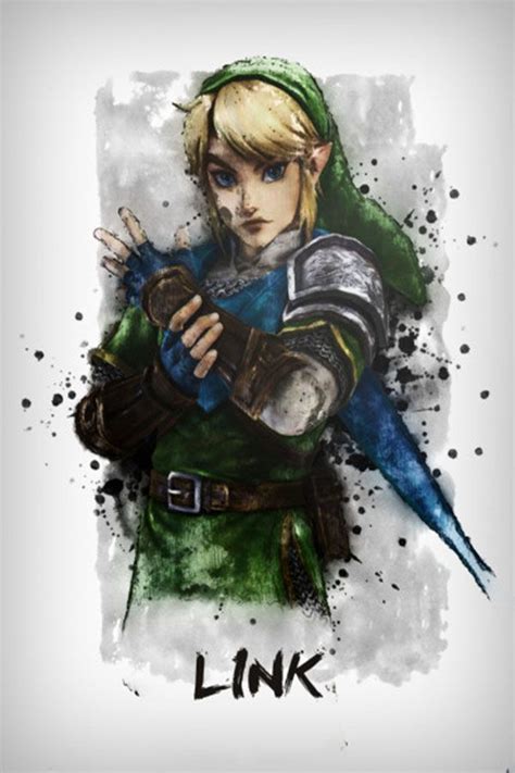 Link Legend Of Zelda Poster By Gab Fernando Displate Legend Of