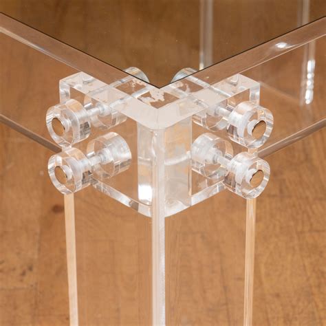 Pair Of Lucite And Glass End Tables Side And End Tables John Salibello