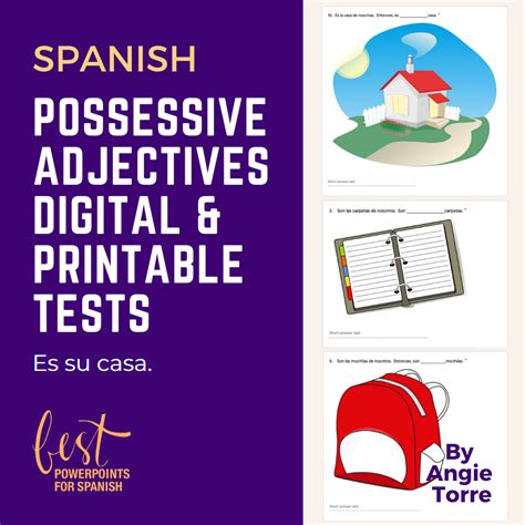 Adjetivos Posesivos Worksheet Spanish