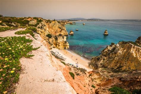 Natural Rocks And Beaches At Lagos Portugal Stock Photo Image Of