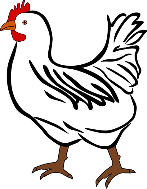 Chickens Clipart Black And White Printable Hen Clipart Black And White