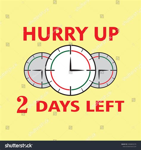 2 Days Left Counter Poster Royalty Free Stock Vector 1830893279