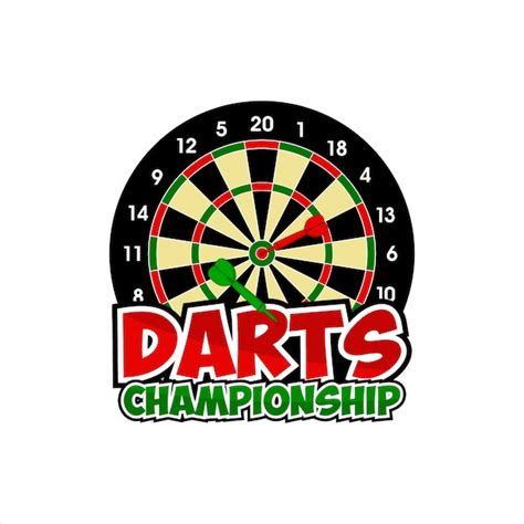Design Darts Championship Logo Premium Vector