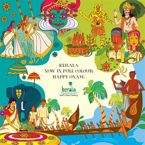 Onam wishes vector card indian kathakali stock vector (royalty free) 82089685. Pin by Tresakutty on Art | Kerala tourism, Happy onam ...