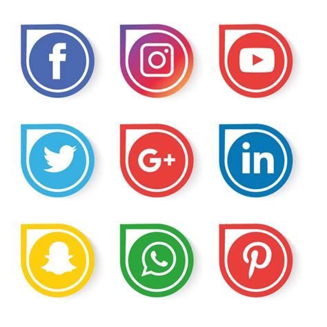Social Media Icons Set Vector, Social Media Clipart, Social Icons, Social Media PNG and Vector ...