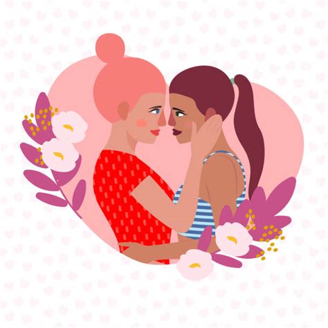 120 Cartoon Wedding Card With Illustration Of Lesbians Couple In The Illustrations Royalty